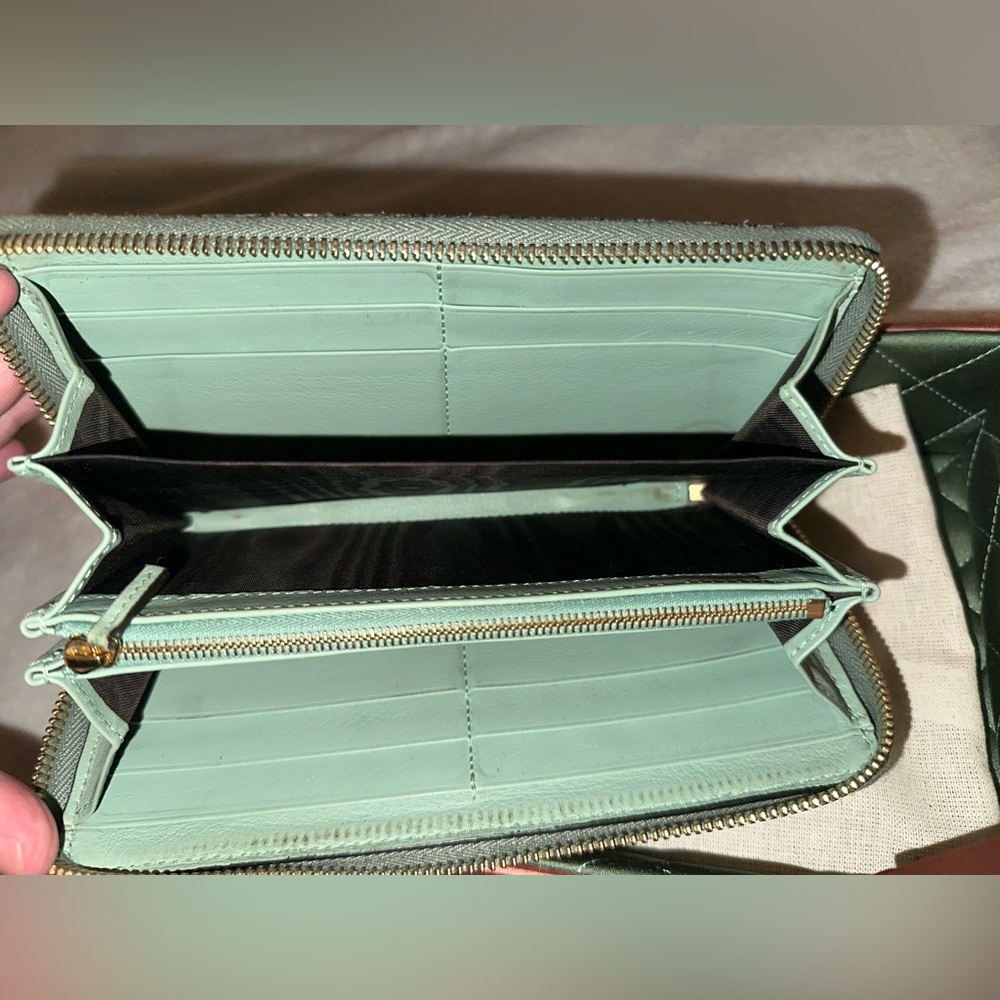 Gucci Marmon Python Zip Up Wallet Light Green use… - image 5